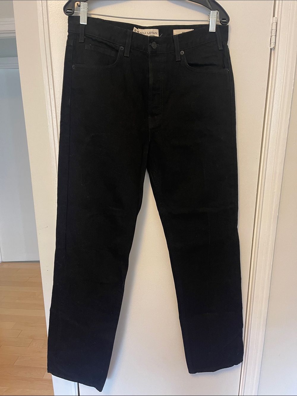 Nili Lotan Black Straight Jeans - Picture 3 of 6
